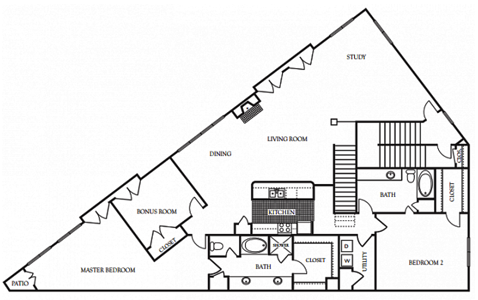 Flat 4 - 3 Bdr / 2 Bath - 2311 Sq. Ft.*