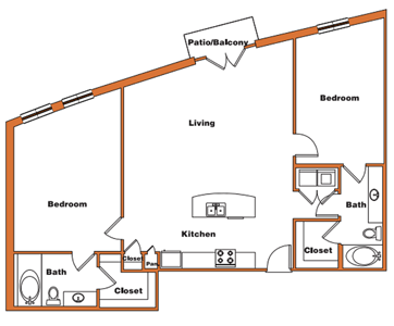 Loft-13 - 2 Bdr / 2 Bath - 1333 Sq. Ft.*