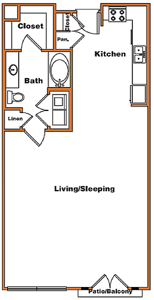 Loft-4 - 0 Bdr / 1 Bath - 832 Sq. Ft.*