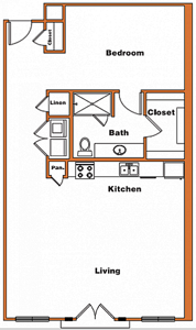 Loft-8 - 1 Bdr / 1 Bath - 976 Sq. Ft.*