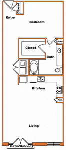 Loft-9 - 1 Bdr / 1 Bath - 980 Sq. Ft.*